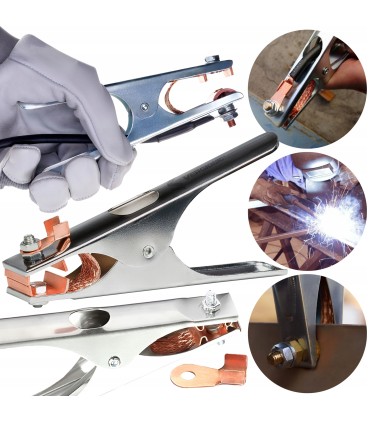 ZACISK SPAWALNICZY DO MASY 300A UCHWYT RĄCZKA KLESZCZ KLEMA MASA SPAWARKI