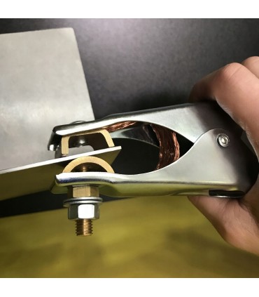 ZACISK SPAWALNICZY DO MASY 300A UCHWYT RĄCZKA KLESZCZ KLEMA MASA SPAWARKI