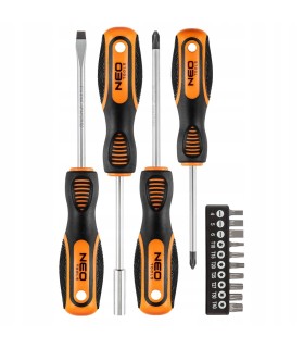 WKRĘTAKI ŚRUBOKRĘTY ZESTAW KOŃCÓWKI 14 SZT NEO CrV MAGNETYCZNA KOŃCÓWKA