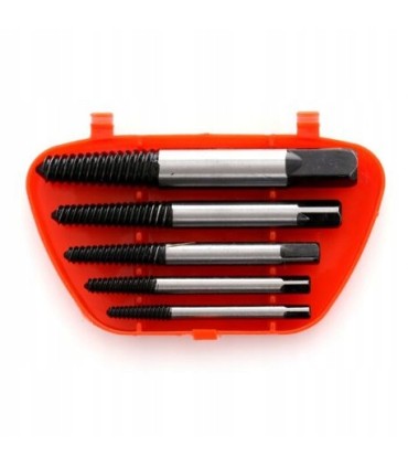 WYKRĘTAKI DO ZERWANYCH USZKODZONYCH ŚRUB SZPILEK ZESTAW WYKRĘTAKÓW 5EL