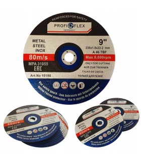 TARCZA DO METALU PROFI 230MMx1.8MM 22,23MM 6000 OBR/MIN TRWAŁA NIEZAWODNA