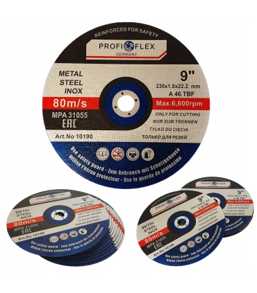 TARCZA DO METALU PROFI 230MMx1.8MM 22,23MM 6000 OBR/MIN TRWAŁA NIEZAWODNA