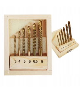 WIERTŁA FREZUJĄCE 3-8MM 6SZT ZESTAW FREZY SPIRALNE HSS MOCOWANIE WALCOWE