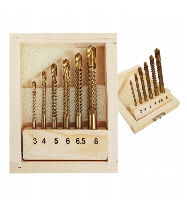 WIERTŁA FREZUJĄCE 3-8MM 6SZT ZESTAW FREZY SPIRALNE HSS MOCOWANIE WALCOWE