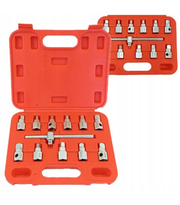 KLUCZE DO KORKÓW OLEJU NASADKI 12 ELEMENTÓW ZESTAW WALIZKA UNIWERSALNY