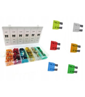 BEZPIECZNIKI SAMOCHODOWE MINI 5-30A 120 SZTUK 6 RODZAJÓW ZESTAW KOMPLET