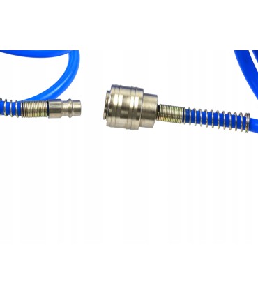 WĄŻ PNEUMATYCZNY SPIRALNY 5X8mm 15m POLIETYLEN ELASTYCZNY TRWAŁY MAX 7 BAR
