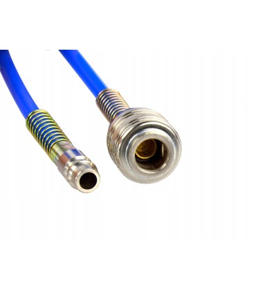 WĄŻ PNEUMATYCZNY SPIRALNY 5X8mm 15m POLIETYLEN ELASTYCZNY TRWAŁY MAX 7 BAR