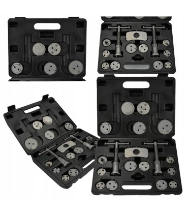 ZESTAW DO COFANIA WYCISKANIA TŁOCZKÓW HAMULCOWYCH 18 ELEMENTÓW WALIZKA