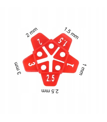 GWIAZDKI KRZYŻYKI DYSTANCE DO UKŁADANIA PŁYTEK 50 EL. WIELOKROTNEGO UŻYTKU