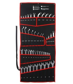 ZESTAW KLUCZY PŁASKO-OCZKOWYCH WYGIĘTE 47 ELEMENTÓW POKROWIEC TORX TYP C