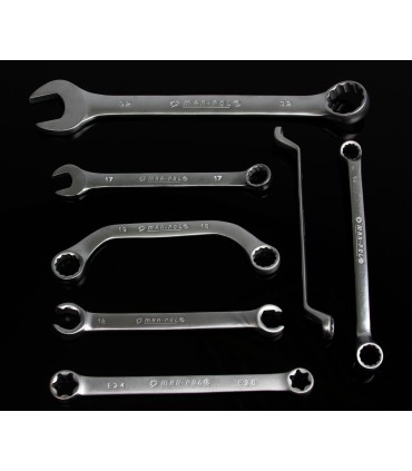 ZESTAW KLUCZY PŁASKO-OCZKOWYCH WYGIĘTE 47 ELEMENTÓW POKROWIEC TORX TYP C