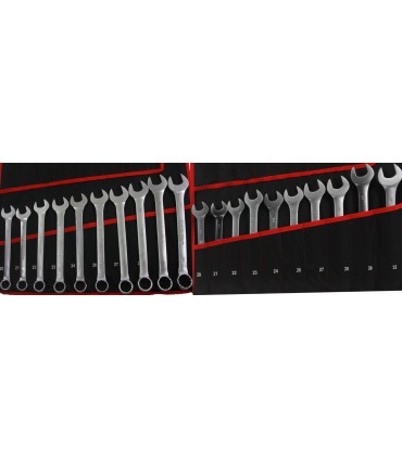 ZESTAW KLUCZY PŁASKO-OCZKOWYCH WYGIĘTE 47 ELEMENTÓW POKROWIEC TORX TYP C