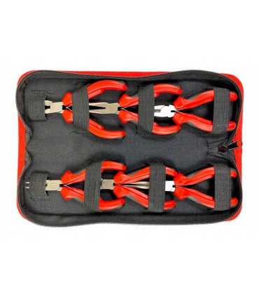 SZCZYPCE KOMBINERKI CĘGI PROSTE GIĘTE MINI ZESTAW 125MM MOCNE ETUI