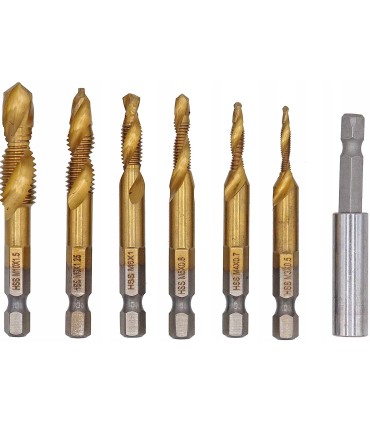WIERTŁA GWINTUJĄCE HSS M3-M10 GWINTOWNIKI ZESTAW 6SZT METRYCZNE DO BLACHY
