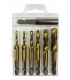 WIERTŁA GWINTUJĄCE HSS M3-M10 GWINTOWNIKI ZESTAW 6SZT METRYCZNE DO BLACHY