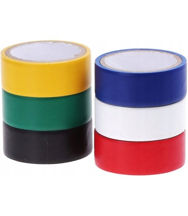 Taśma Izolacyjna PCV Trwała Mix Kolor 6 Sztuk Zestaw Doskonała Izolacja
