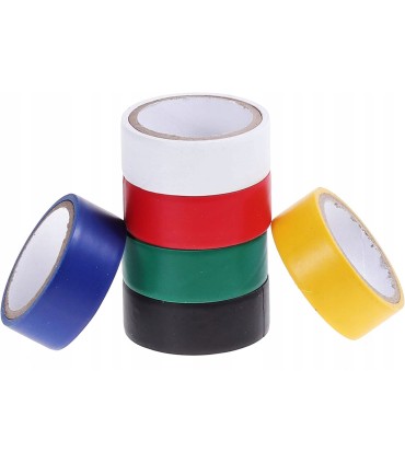 Taśma Izolacyjna PCV Trwała Mix Kolor 6 Sztuk Zestaw Doskonała Izolacja