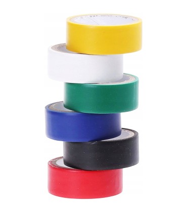 Taśma Izolacyjna PCV Trwała Mix Kolor 6 Sztuk Zestaw Doskonała Izolacja