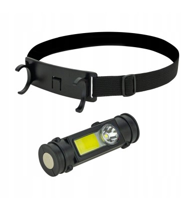 LATARKA CZOŁOWA LED XPE + COB 3,5W MOCNA CZOŁÓWKA REFLEKTOR AKUMULATOR