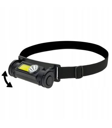 LATARKA CZOŁOWA LED XPE + COB 3,5W MOCNA CZOŁÓWKA REFLEKTOR AKUMULATOR
