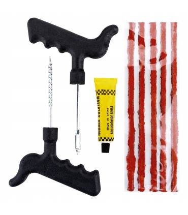 ZESTAW NAPRAWCZY DO PRZEBITYCH OPON SZYBKA NAPRAWA OPONY SZNUR KLEJ