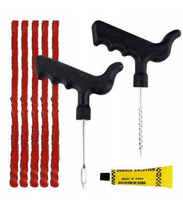 ZESTAW NAPRAWCZY DO PRZEBITYCH OPON SZYBKA NAPRAWA OPONY SZNUR KLEJ