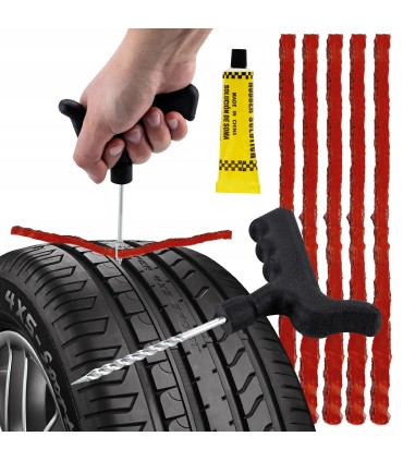 ZESTAW NAPRAWCZY DO PRZEBITYCH OPON SZYBKA NAPRAWA OPONY SZNUR KLEJ