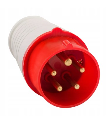 WTYCZKA SIŁOWA PRZENOŚNA 415V 5 PINÓW IP44 5P WTYK 62x140MM ZACISKI ŚRUBOWE