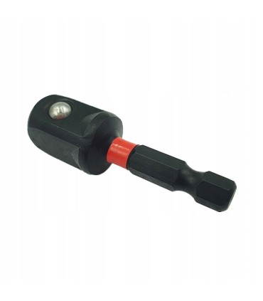 Redukcja Udarowa z Hex 1/4" Na Kwadrat 1/2" L-50MM Wysokiej Jakości Stal