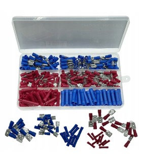 KONEKTORY IZOLOWANE SAMOCHODOWE KABLOWE WSUWKI 300 MĘSKIE ŻEŃSKIE ZACISKANE