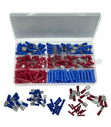 KONEKTORY IZOLOWANE SAMOCHODOWE KABLOWE WSUWKI 300 MĘSKIE ŻEŃSKIE ZACISKANE