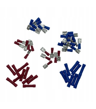 KONEKTORY IZOLOWANE SAMOCHODOWE KABLOWE WSUWKI 300 MĘSKIE ŻEŃSKIE ZACISKANE