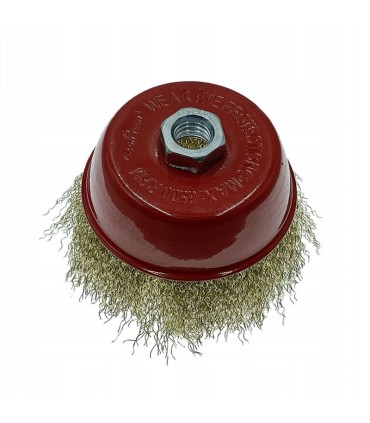 SZCZOTKA MIEDZIANA MIEDZIOWANA CZOŁOWA ŚREDNICA TARCZY 115 MM MOCOWANIE M14