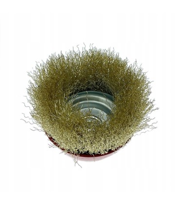 SZCZOTKA MIEDZIANA MIEDZIOWANA CZOŁOWA ŚREDNICA TARCZY 115 MM MOCOWANIE M14