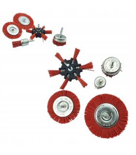 SZCZOTKI NYLONOWE NA WIERTARKĘ 5 SZTUK ZESTAW PIĘCIU SZCZOTEK NYLON TRWAŁE