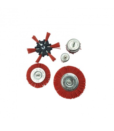 SZCZOTKI NYLONOWE NA WIERTARKĘ 5 SZTUK ZESTAW PIĘCIU SZCZOTEK NYLON TRWAŁE