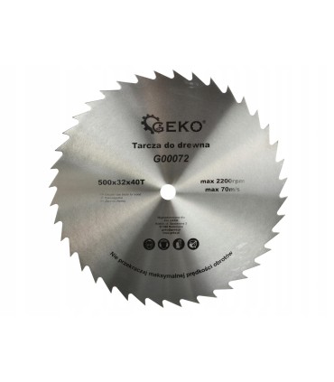 TARCZA DO DREWNA 500x32x40T STALOWA DO PŁYT BEZ WĘGLIKA PRECYZYJNE CIĘCIE