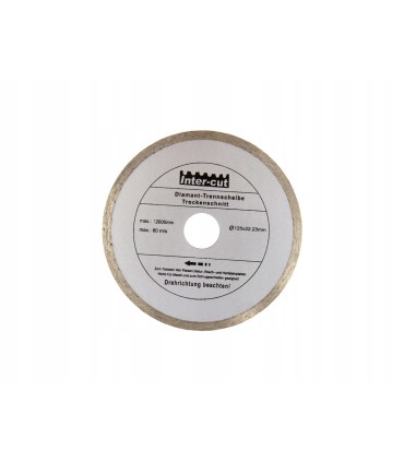 TARCZA DIAMENTOWA 125MM PEŁNE SZARE TNĄCA DO TWARDYCH MATERIAŁÓW