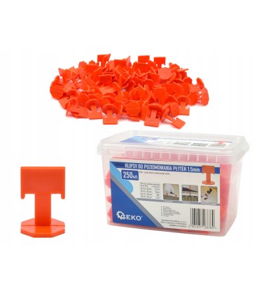 KLIPSY 1,5 MM DO POZIOMOWANIA PŁYTEK 250 EL. UNIWERSALNE ŚCIANY PODŁOGI