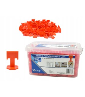 KLIPSY 1,5 MM DO POZIOMOWANIA PŁYTEK 1000 EL. UNIWERSALNE ŚCIANY PODŁOGI