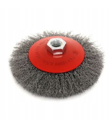 SZCZOTKA DRUCIANA CZOŁOWA STALOWA DRUT M14 115mm OBROTOWA DRUT STALOWY