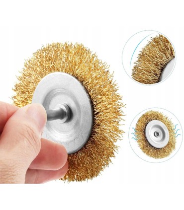 ZESTAW SZCZOTEK DO WIERTARKI MOSIĄDZOWANYCH Z DRUTU STALOWEGO 6 ELEMENTÓW