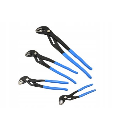 SZCZYPCE KLUCZE NASTAWNE DO RUR ZESTAW 4 ELEMENTY STAL CHROMOWO-WANADOWA