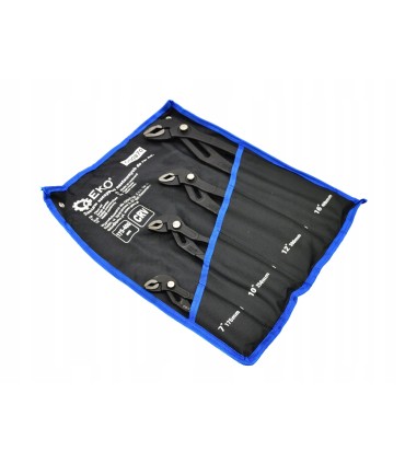 SZCZYPCE KLUCZE NASTAWNE DO RUR ZESTAW 4 ELEMENTY STAL CHROMOWO-WANADOWA