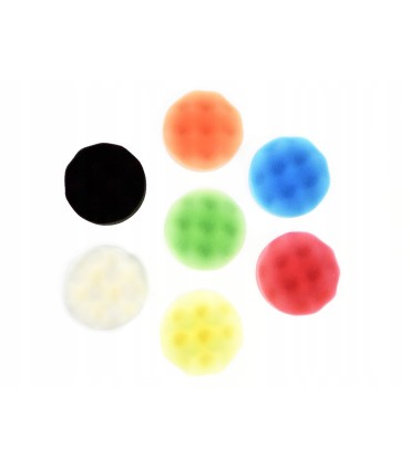 ZESTAW DO POLEROWANIA POLERSKI PADY GĄBKI MOCOWANE RZEPEM 80MM 9 ELEMENTÓW