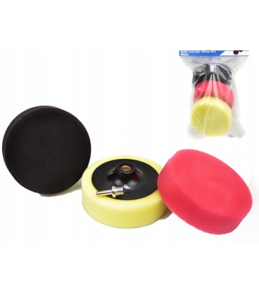GĄBKI POLERSKIE 150MM GWINT M14 3 SZTUKI AUTODETAILING TRZY RÓŻNE TWARDOŚCI