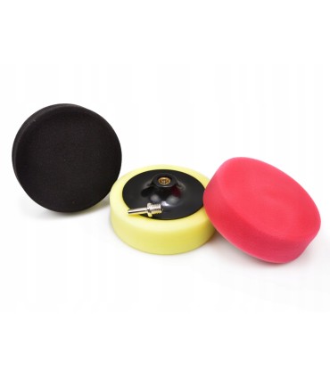 GĄBKI POLERSKIE 150MM GWINT M14 3 SZTUKI AUTODETAILING TRZY RÓŻNE TWARDOŚCI
