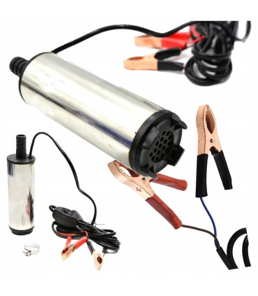 POMPA DO OLEJU ROPY ZATAPIALNA 12V 52MM 60W 25L/MIN CHŁODZONY SILNIK