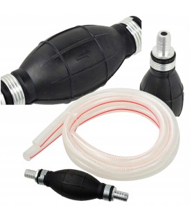 POMPKA SSĄCA RĘCZNA 12MM PALIWO OLEJ WODA WĘŻYKI 1M ZAWOREK ZWROTNY